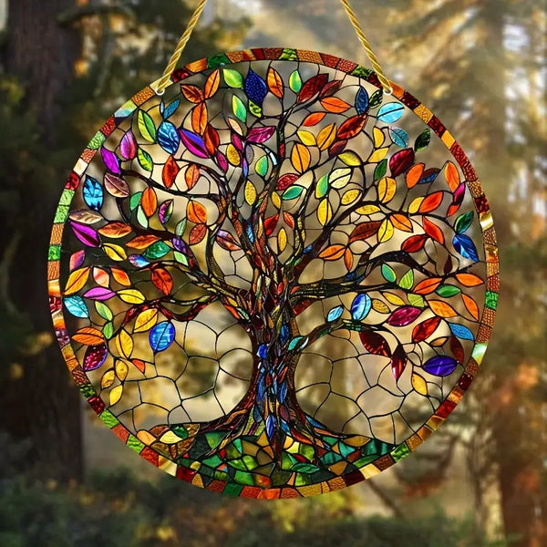 Tree of Life Sun Catcher – Vibrant Acrylic Window & Wall Decor