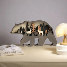 Handcrafted Wooden Bear Figurine – Rustic Wildlife Decor