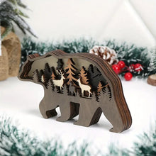 Handcrafted Wooden Bear Figurine – Rustic Wildlife Decor