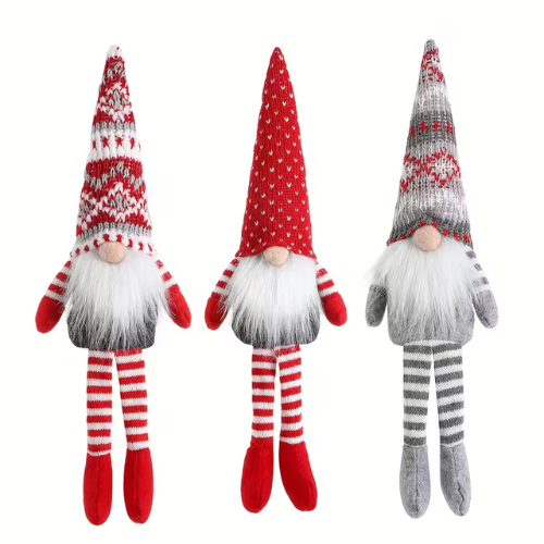 🎅✨ 3PCS Christmas Gnome Doll Decorations – Nordic Style Faceless