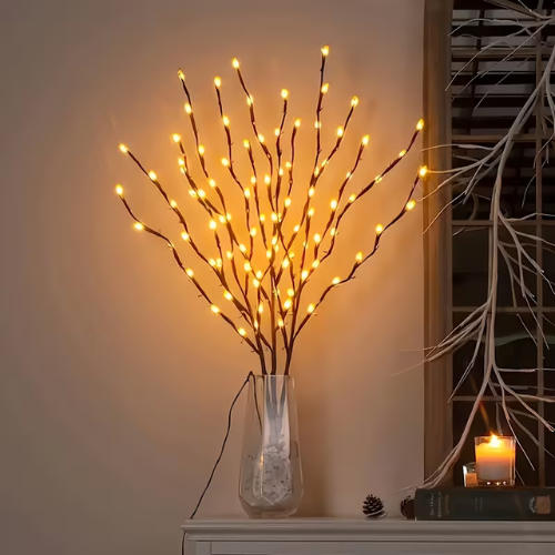 20 LED Willow Branch Fairy Lights – Warm Glow Decorative