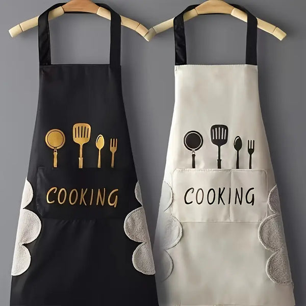 Waterproof Polyester Apron – Oil-Proof & Durable for Everyday Kitchen Use