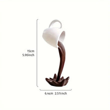 Gravity-Defying Coffee Cup Figurine – Unique Home & Café Decor