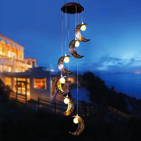 Solar Moon Wind Chimes Decor