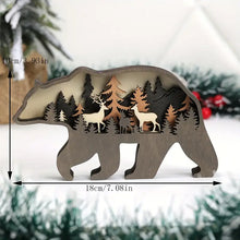 Handcrafted Wooden Bear Figurine – Rustic Wildlife Decor