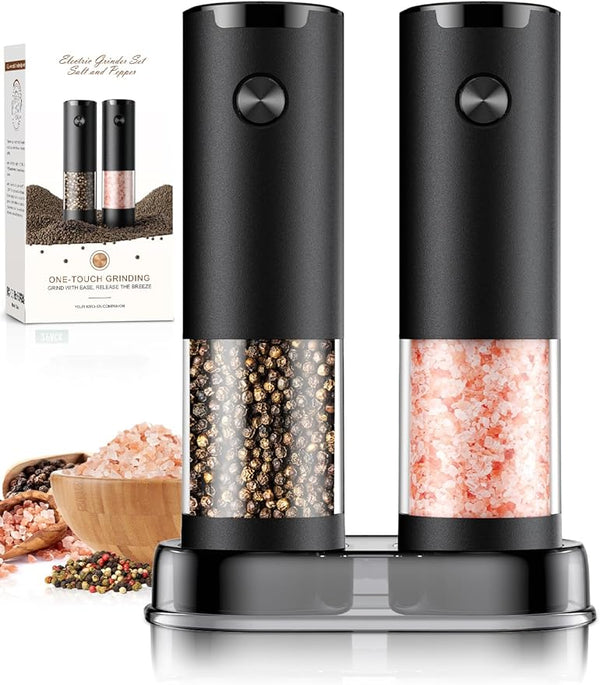 Electric Salt and Pepper Grinder Set – Automatic