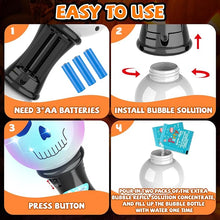 SpringFlower Halloween Bubble Blower Wand 2 Pack – Light-Up LED Pumpkin & Skull Bubble Maker Toys