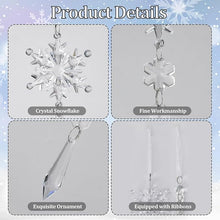 18PCS Crystal Christmas Ornaments – Acrylic Snowflake & Icicle Hanging Decorations