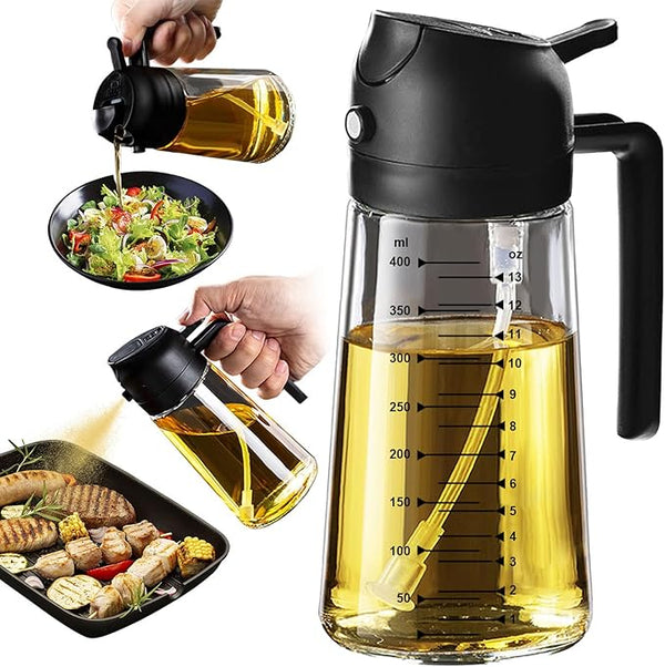 TrendPlain 16oz/470ml Glass Olive Oil Sprayer for Cooking