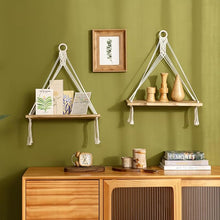 Mkono Macrame Hanging Shelves – Set of 2