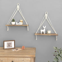 Mkono Macrame Hanging Shelves – Set of 2
