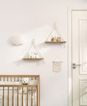 Mkono Macrame Hanging Shelves – Set of 2