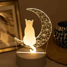 USB 3D Moon Cat Night Light – Cute & Cozy Home Decor