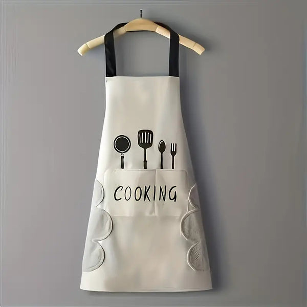Waterproof Polyester Apron – Oil-Proof & Durable for Everyday Kitchen Use
