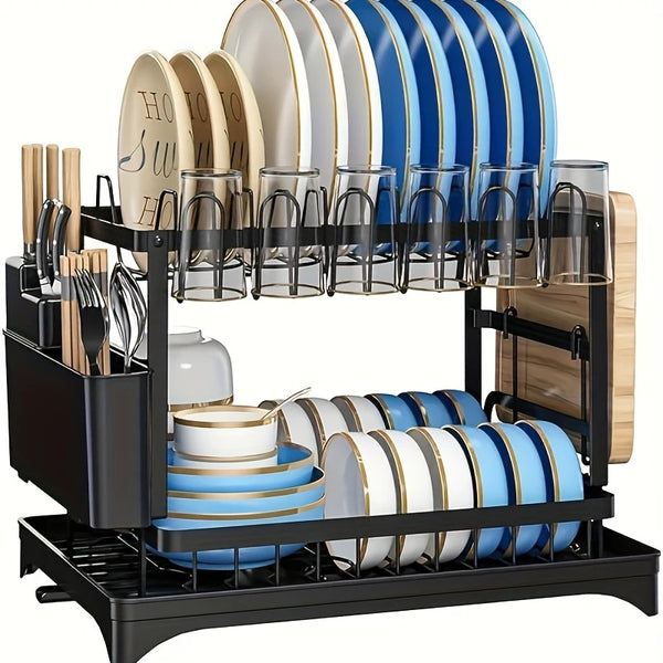 2-Tier Stainless Steel Dish Rack