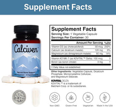 Calciven Natural Bone Support Supplement – 30 Capsules