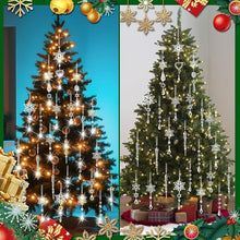 18PCS Crystal Christmas Ornaments – Acrylic Snowflake & Icicle Hanging Decorations