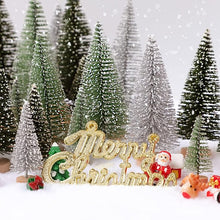 30PCS Mini Christmas Trees – Artificial Bottle Brush Trees with Wooden Base