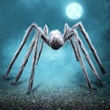 Realistic Black Spider with Adjustable Legs, Scary Outdoor & Indoor Decor for Yard