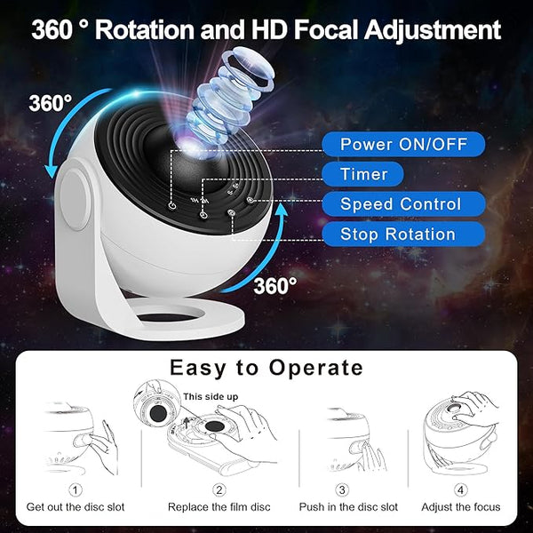 Planetarium Projector Pro 2025 — 13-in-1 Galaxy Light Projector for Bedroom Ceiling
