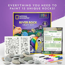 Halloween Arts & Crafts Set for Kids, Decorate 10 River Rocks with Paints