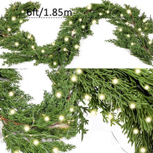 6FT LED Christmas Garland – Pine & Cypress Holiday Décor for Indoor & Outdoor