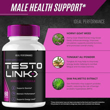 Testo Link Capsules – Maximum Strength Supplement, 120 Capsules