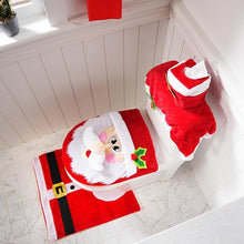 5-Piece Christmas Bathroom Décor Set – Santa Toilet & Rug Covers