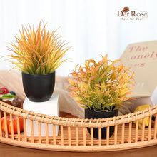 🪴 Der Rose 4-Pack Fake Plants – Small Artificial Eucalyptus in Black Pots