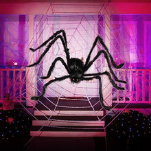 Realistic Black Spider with Adjustable Legs, Scary Outdoor & Indoor Decor for Yard