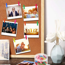 📌 50 PCS Colorful Push Pins with Wooden Clips – Joyberg