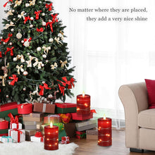 Red Flameless LED Candles – Set of 3 with Remote & Timer (4
