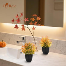 🪴 Der Rose 4-Pack Fake Plants – Small Artificial Eucalyptus in Black Pots