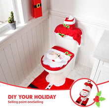5-Piece Christmas Bathroom Décor Set – Santa Toilet & Rug Covers