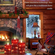 Red Flameless LED Candles – Set of 3 with Remote & Timer (4