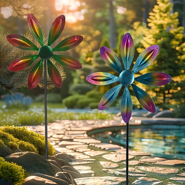 2pcs Metal Wind Spinner Stakes