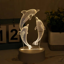 USB 3D Glowing Dolphin Night Light – Ocean-Themed Decor & Gift