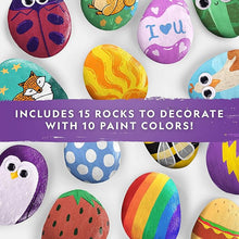 Halloween Arts & Crafts Set for Kids, Decorate 10 River Rocks with Paints