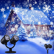 Snowman & Snowflake Christmas Projector Lights – Outdoor & Indoor with Timer