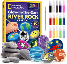 Halloween Arts & Crafts Set for Kids, Decorate 10 River Rocks with Paints
