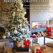 Red Flameless LED Candles – Set of 3 with Remote & Timer (4