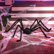 Realistic Black Spider with Adjustable Legs, Scary Outdoor & Indoor Decor for Yard