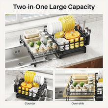 Expandable 2-in-1 Dish Rack