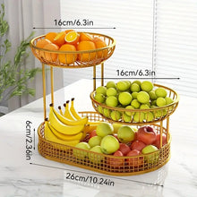 Multi Tier Gold Wire Fruit Basket – Elegant & Sturdy Storage