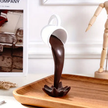 Gravity-Defying Coffee Cup Figurine – Unique Home & Café Decor