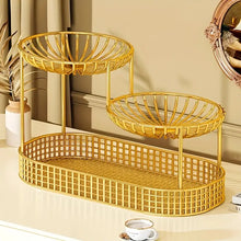Multi Tier Gold Wire Fruit Basket – Elegant & Sturdy Storage