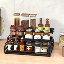 3-Tier Pull-Out Spice Rack – Metal Storage Shelf for an Organized Kitchen