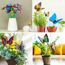 100pcs Plastic Butterfly Stakes