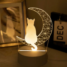 USB 3D Moon Cat Night Light – Cute & Cozy Home Decor