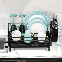 Multifunctional Dish Drying Rack – Rust-Resistant with Drainboard & Utensil Holder